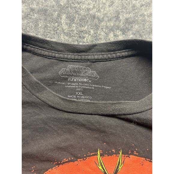 Funimation My Hero Academia Mens 2XL Black/Red Anime Short Sleeve Shirt - Picture 2 of 6